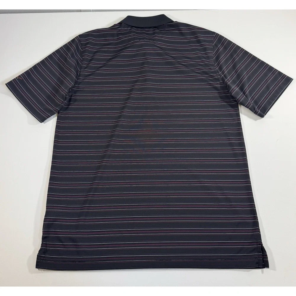 Greg Norman Golf Shirts Men's Play Dry  Size medium Black/Red And Purple Stripes - Picture 6 of 6